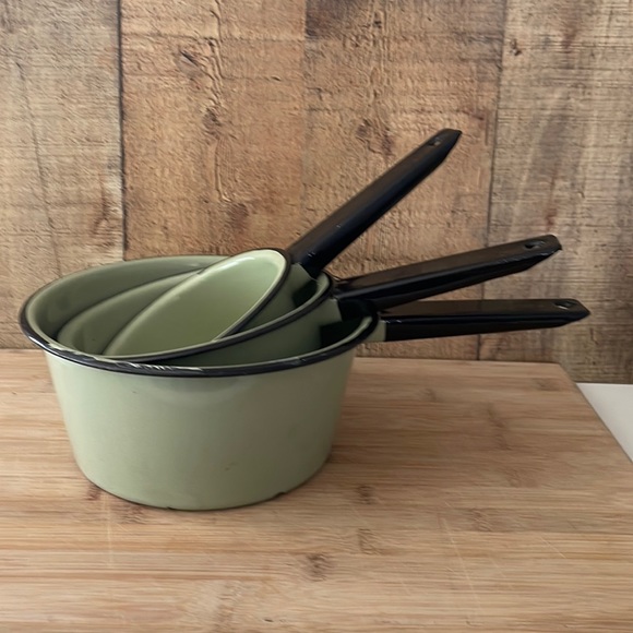 Dining Sage Green Enamelware Saucepans Poshmark